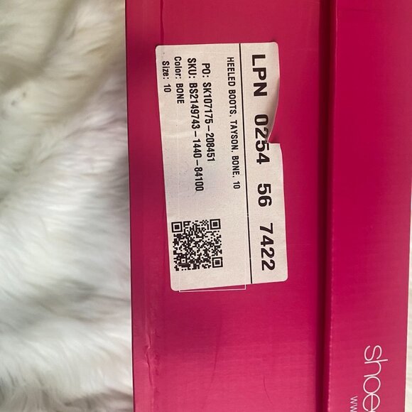 Tayson High Block Heel Boot Shoedazzle Size 10 Bone - Picture 2 of 4